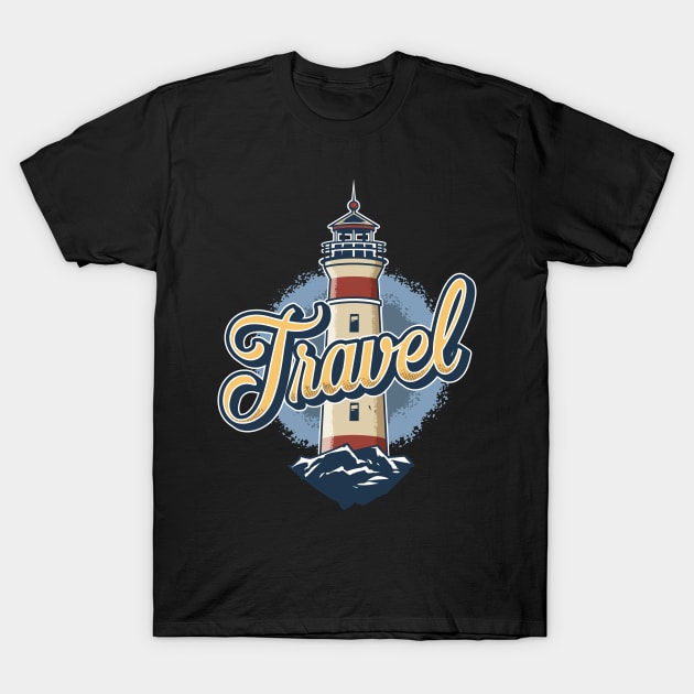 Lighthouse at Sunset T-Shirt by awesome98